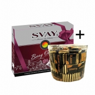 Подарочный набор Чай Svay Berry Variety и Порционный шоколад молочный